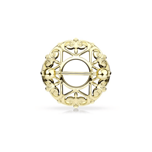Filigree Heart Gold Nipple Shield
