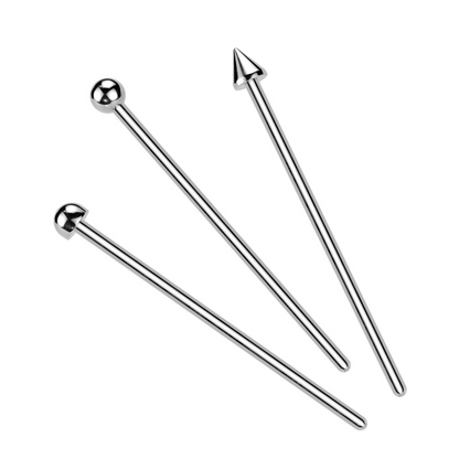 Fishtail Nose Stud Ball, Dome or Spike Top