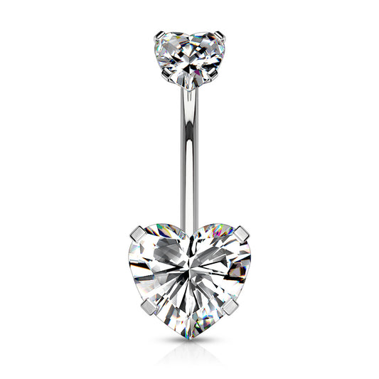 Heart Belly button bar