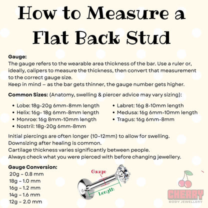 How to measure a flat back stud