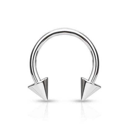 Implant Grade Titanium Circular Horseshoe Barbell with Spike