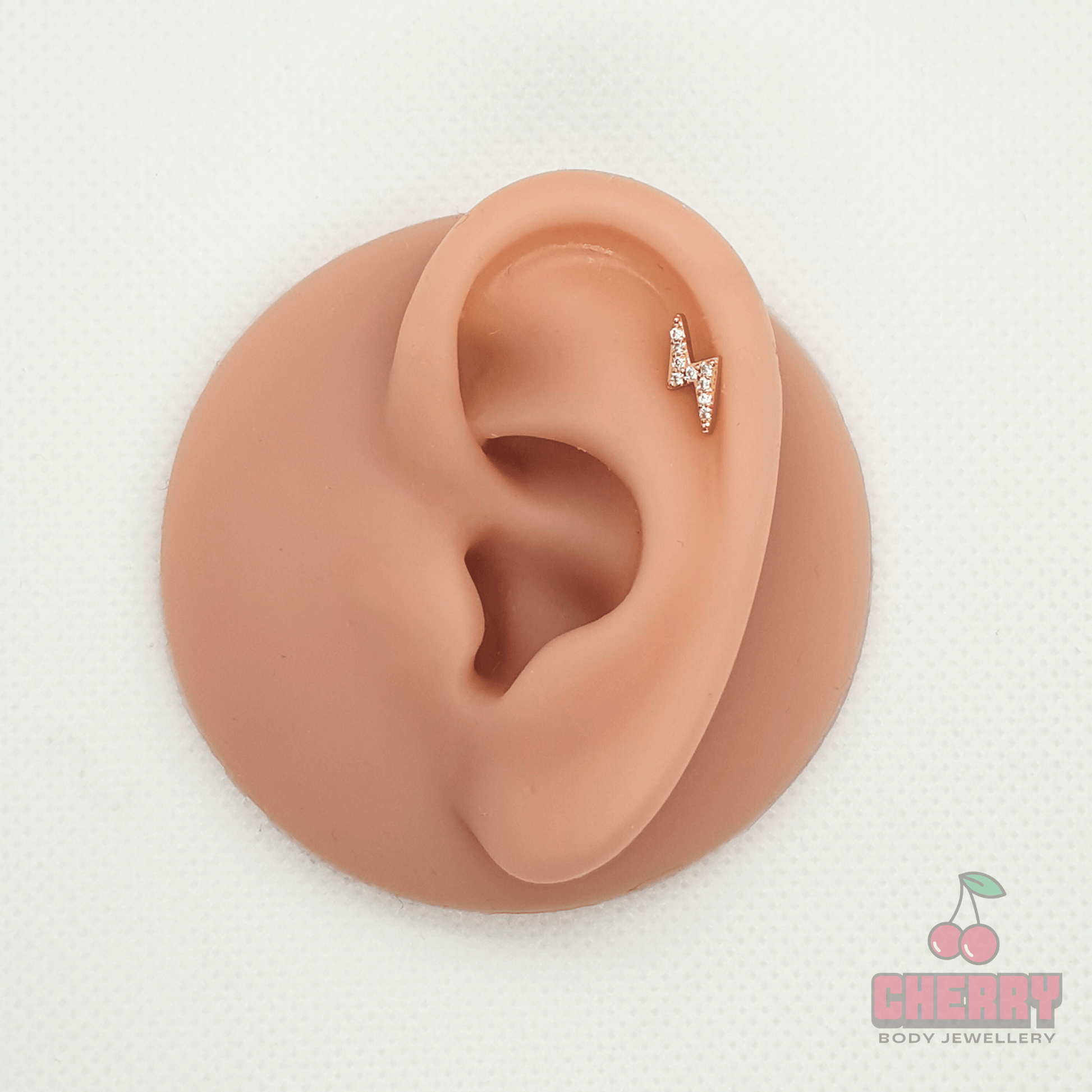 Lightning Bolt Flat Back Stud 16g