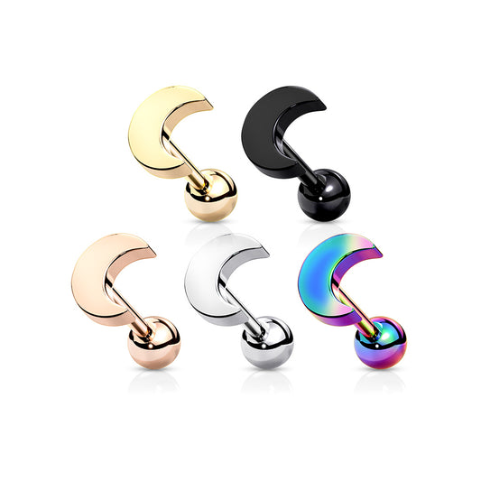 Moon Tragus Cartilage Earring 16g