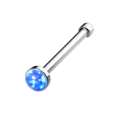 Opal Stone Nose Stud Blue