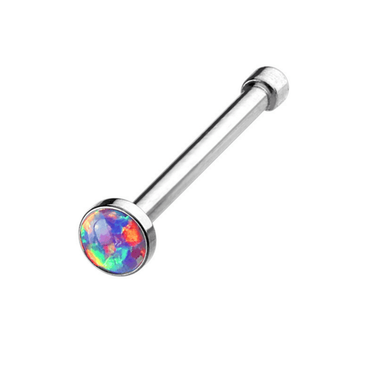 Opal Stone Nose Stud Purple