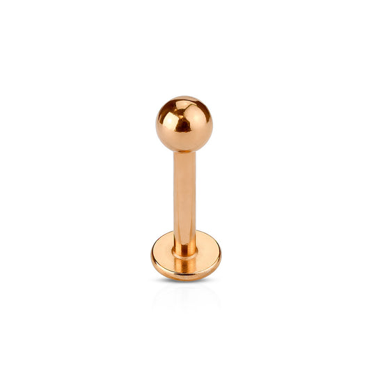 Rose Gold Steel Flat Back Stud with Ball
