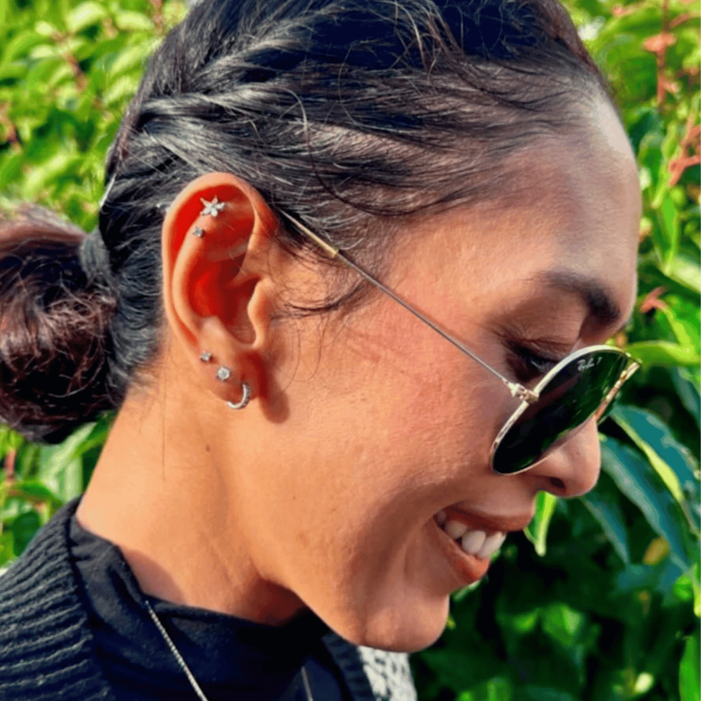 Silver 5 Marquise Gem Flower Flat Back Stud 16g customer