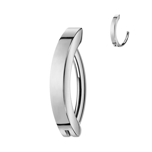Silver Solid Hinged VCH Clicker Ring