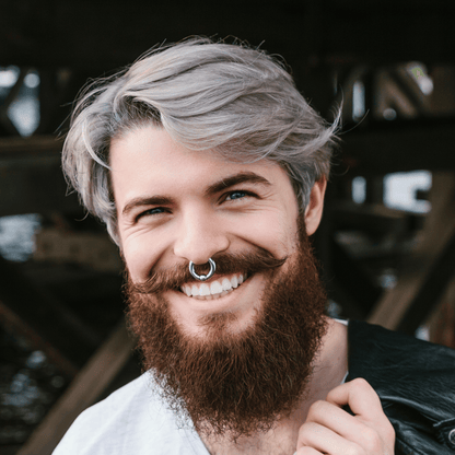 Silver Steel Captive Bead Ring Large Gauge 12g-00g