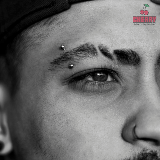 Silver Steel Curved Barbell with Ball 