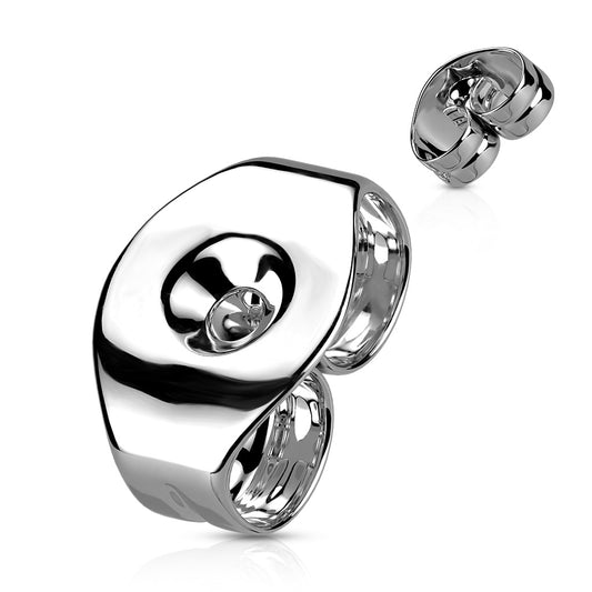 Silver Steel Replacement Earring Butterfly Backs