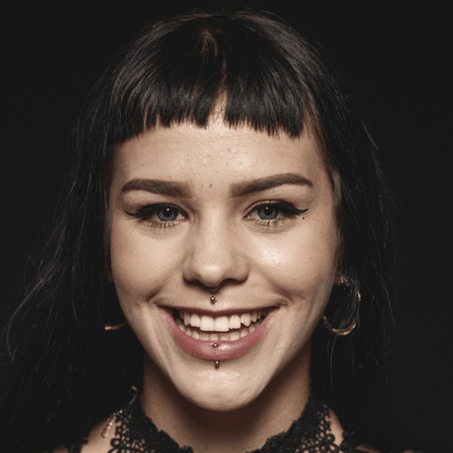 Silver Steel vertical labret bar