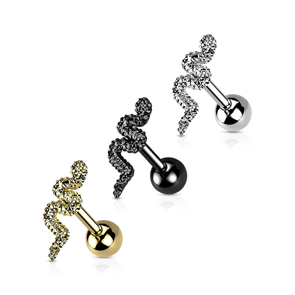 Snake Cartilage Earring Barbell