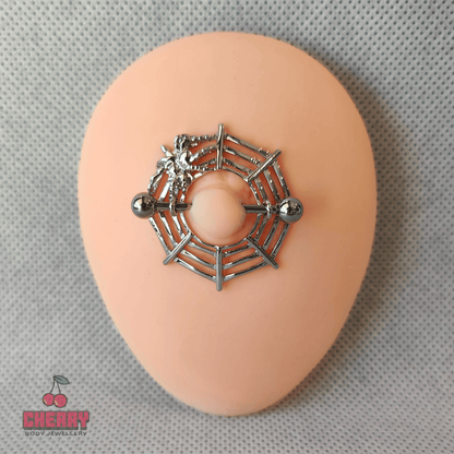 Spider in Web Nipple Shield Bar