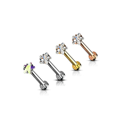 Star Gem Internally Threaded Flat Back Stud 16g range