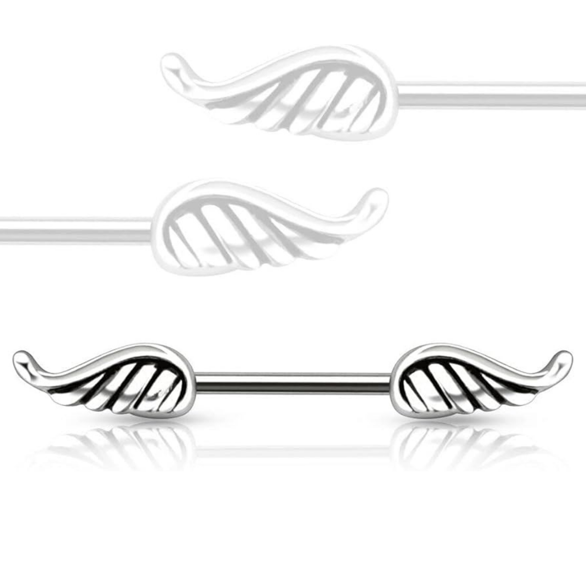 Steel Angel Wings Nipple Bar