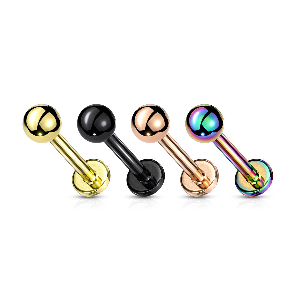 Threadless Push Fit Ball Flat Back Stud