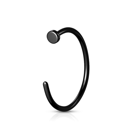 Titanium Black Nose Ring 20g-18g