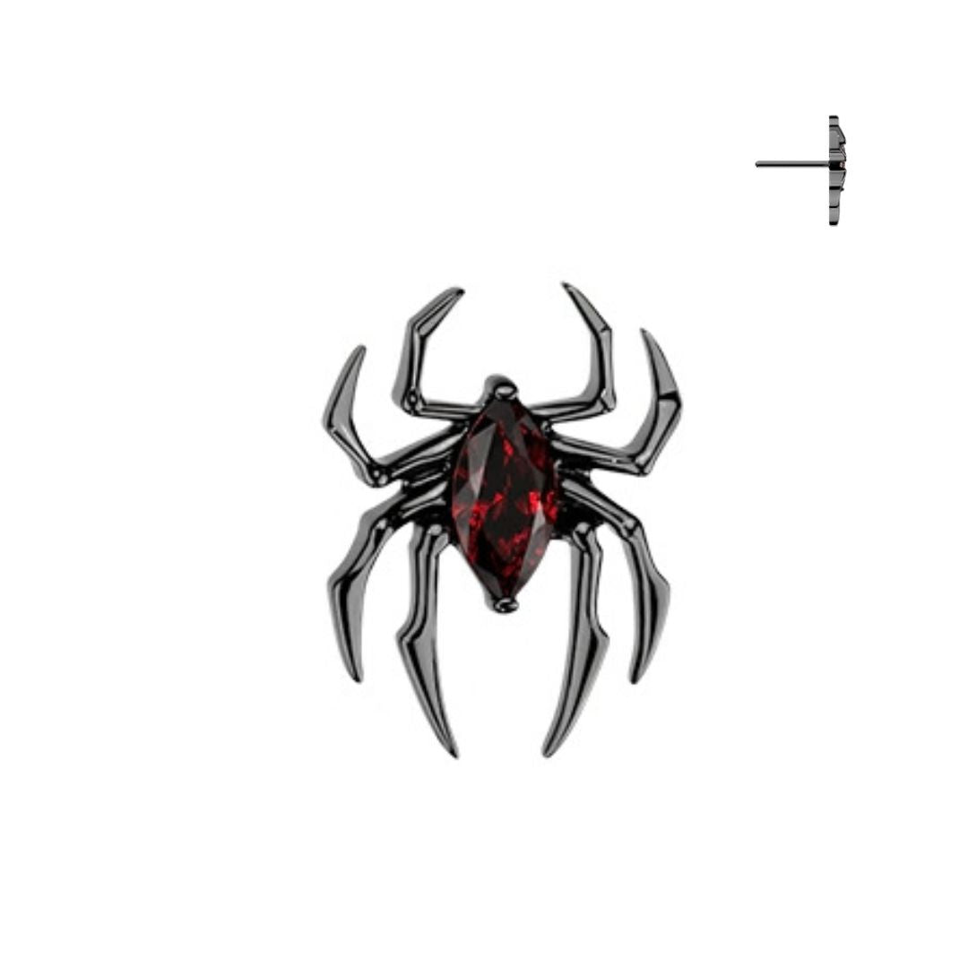 Titanium Black Spider Threadless Jewellery Top