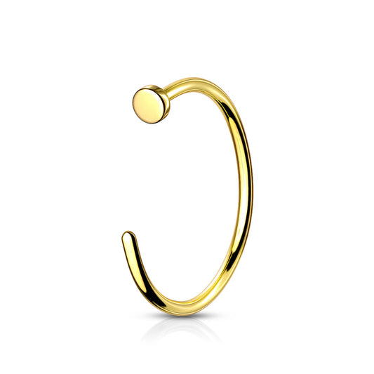 Titanium Gold Nose Ring 20g-18g