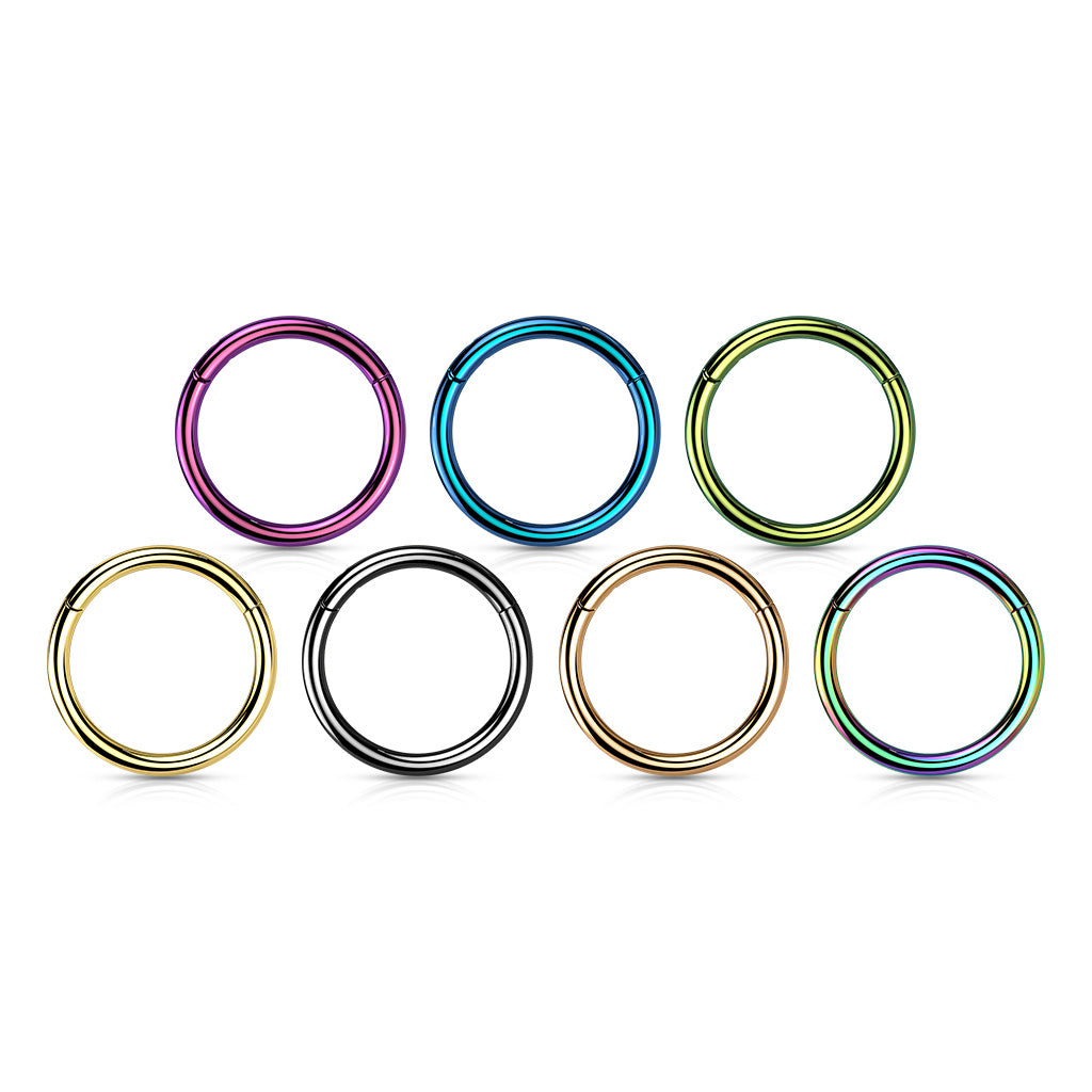 Titanium Hinged Clicker Ring