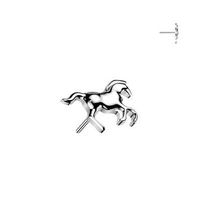Titanium Horse Silver Threadless Jewellery Top