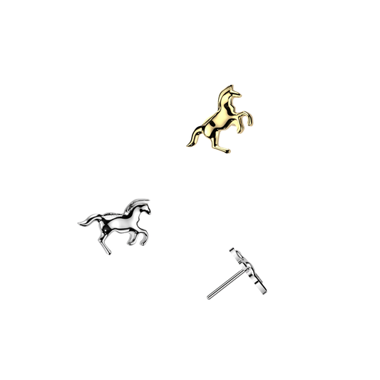Titanium Horse Threadless Jewellery Top