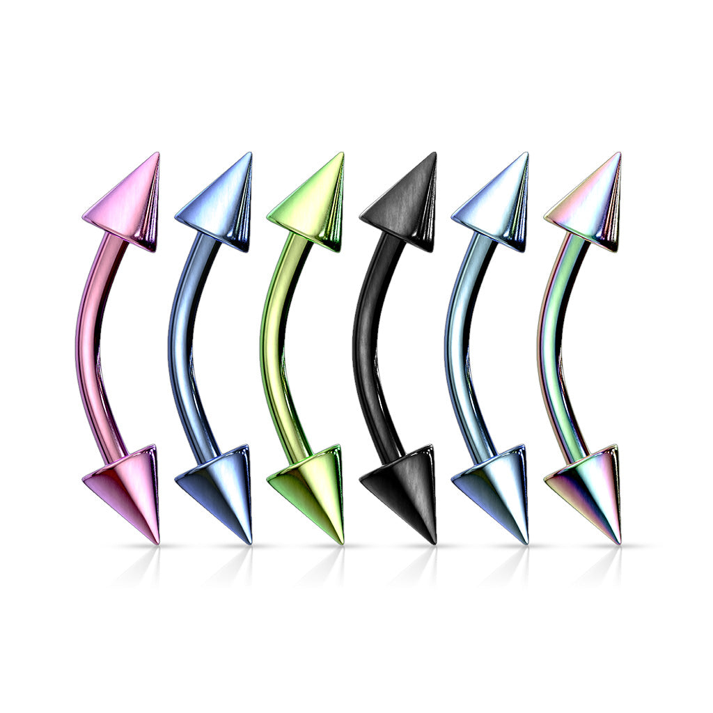 Titanium IP Spike Eyebrow Bar range