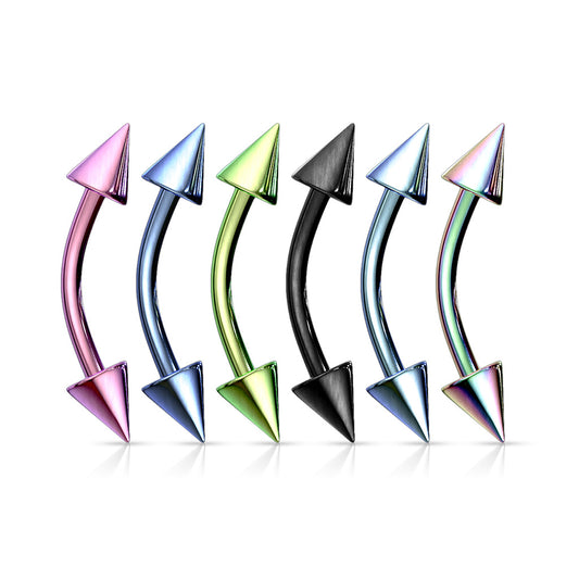 Titanium IP Spike Eyebrow Bar range