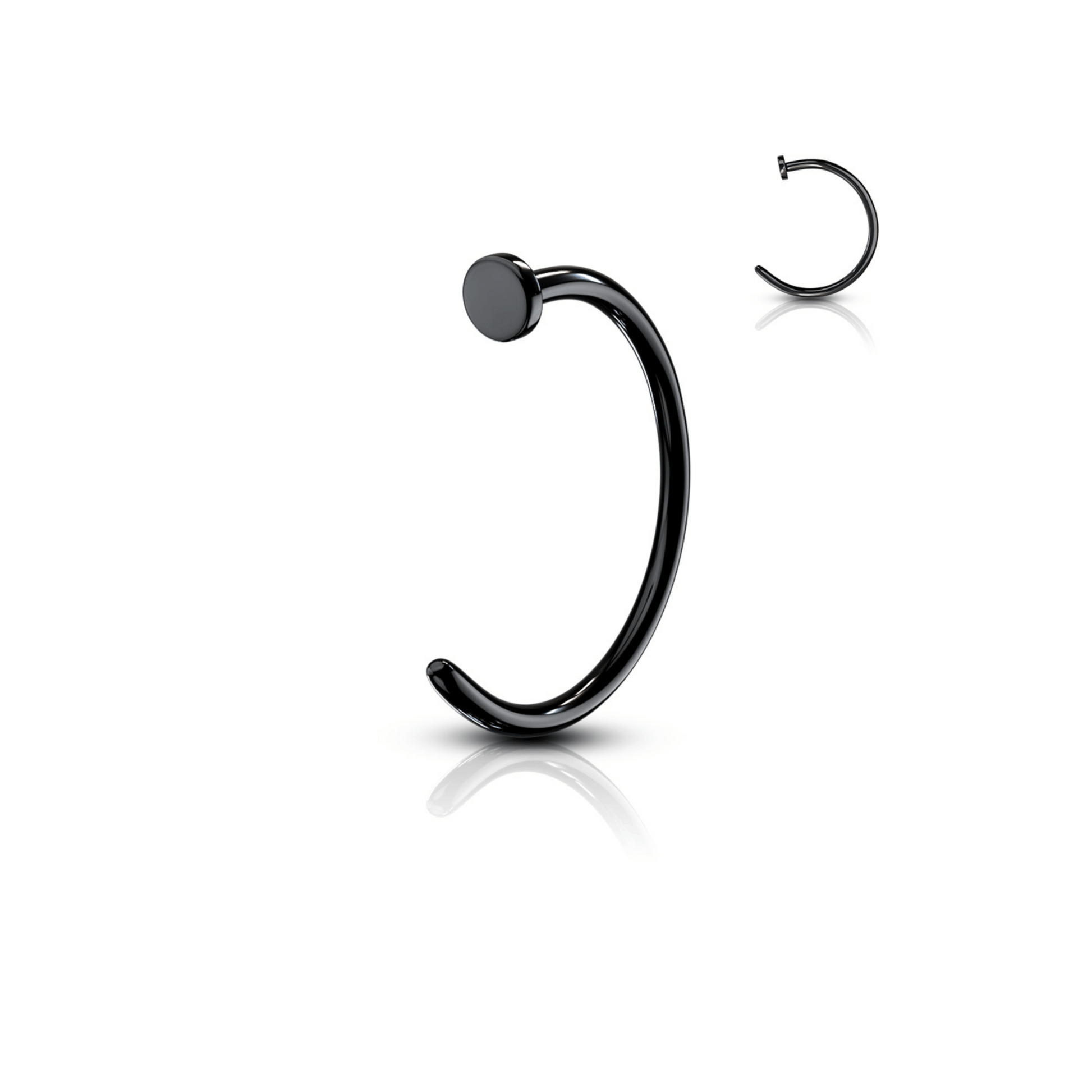 Titanium IP nose hoop Black