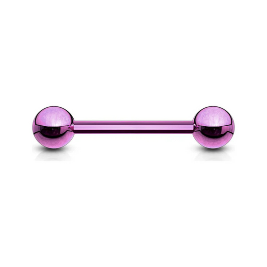 Titanium IP straight barbell purple