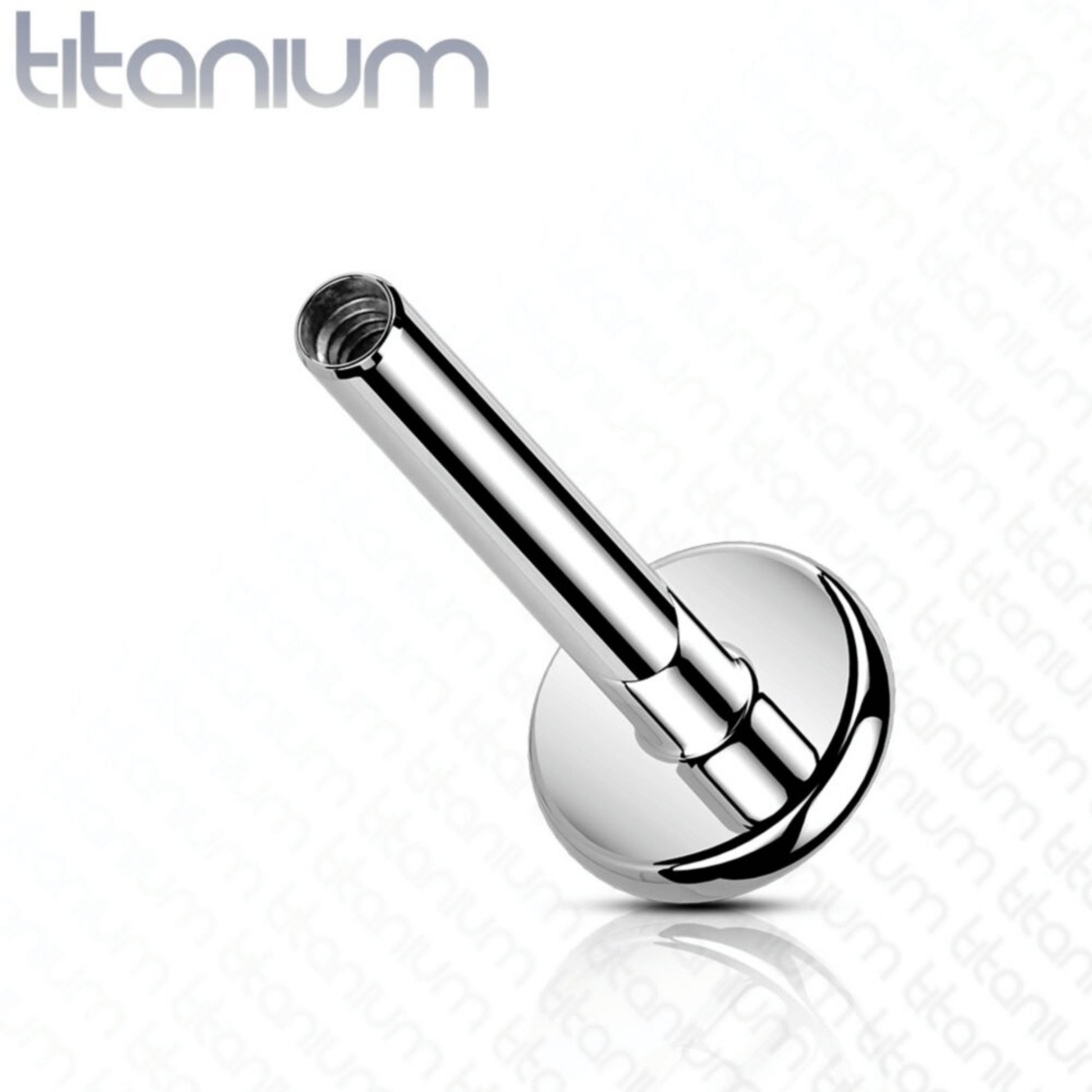 Titanium Internally Threaded Flat Back Stud Posts 3pk