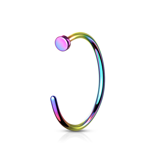 Titanium Rainbow Nose Ring 20g-18g