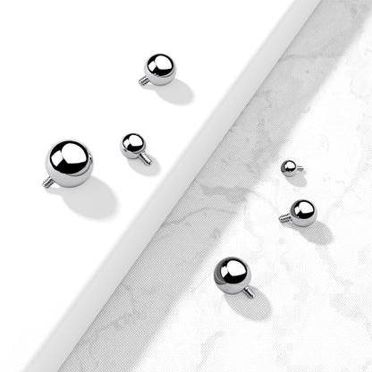 Titanium Silver Internally Threaded Replacement Balls
