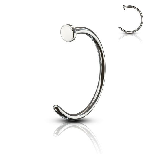 Titanium Silver Nose Ring