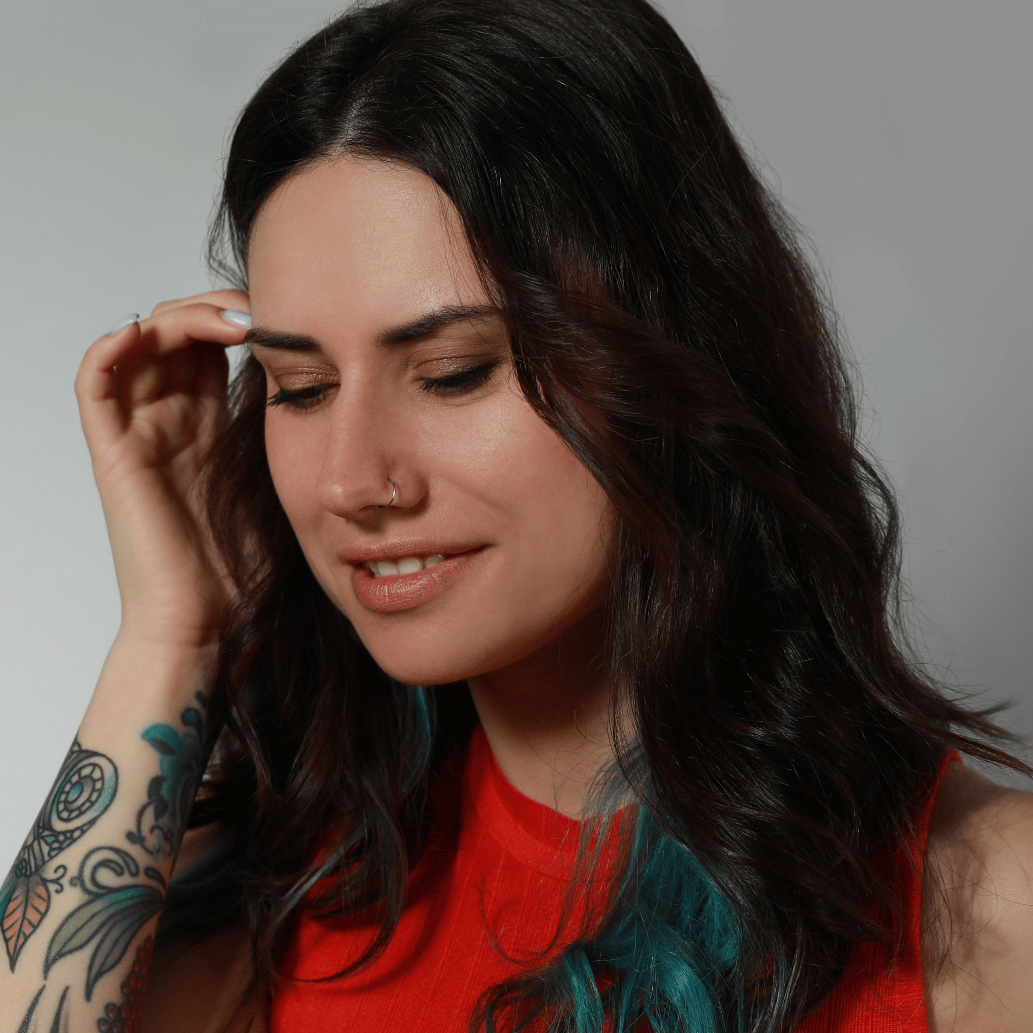 Titanium Silver Nose Ring 22g-18g