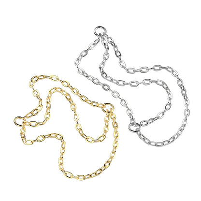 Titanium Silver Triple Connector Chain - Gold & Silver