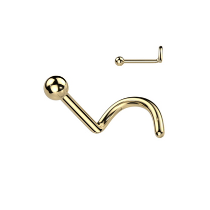 Titanium ball nose screw Gold