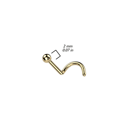 Titanium ball nose screw Measurements