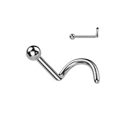 Titanium ball nose screw Silver