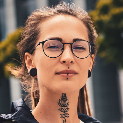 Vertical labret jewellery