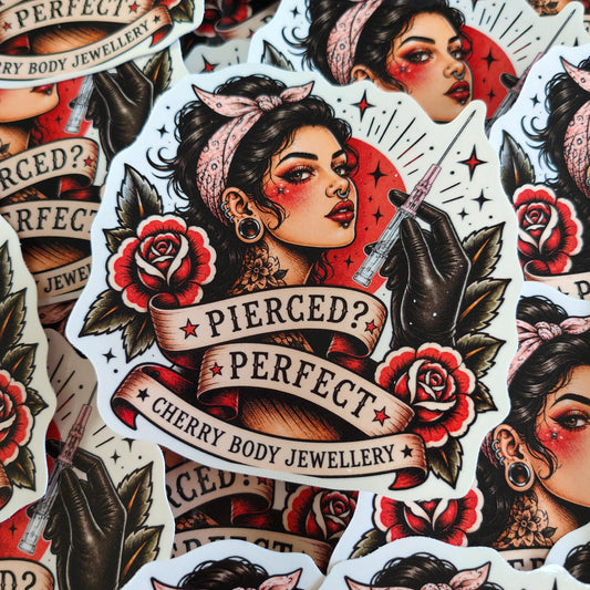 Pierced? Perfect Premium Vinyl Sticker