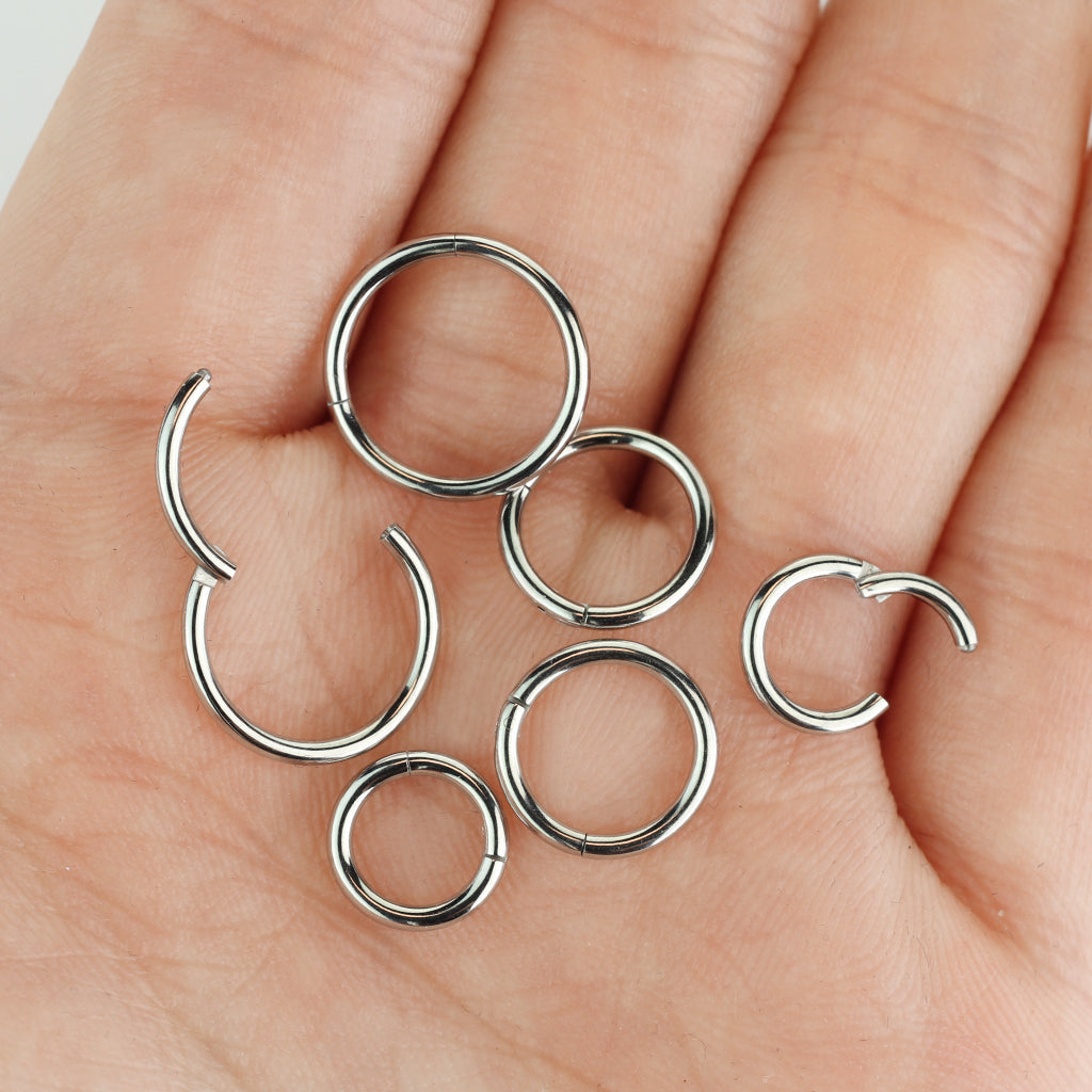 Scharnier Reifen Segment Ringe mit Kugel Für Ohr Knorpel, Nasen Septum Op Stahl Scharnier Reifen Segment Ringe mit Kugel Für Ohr Knorpel, Nasen Septum Op Stahl